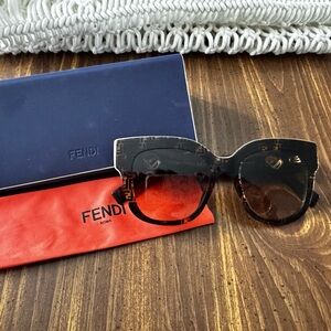 Fendi Black and Brown Sunglasses FF 0359GS